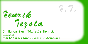 henrik tezsla business card